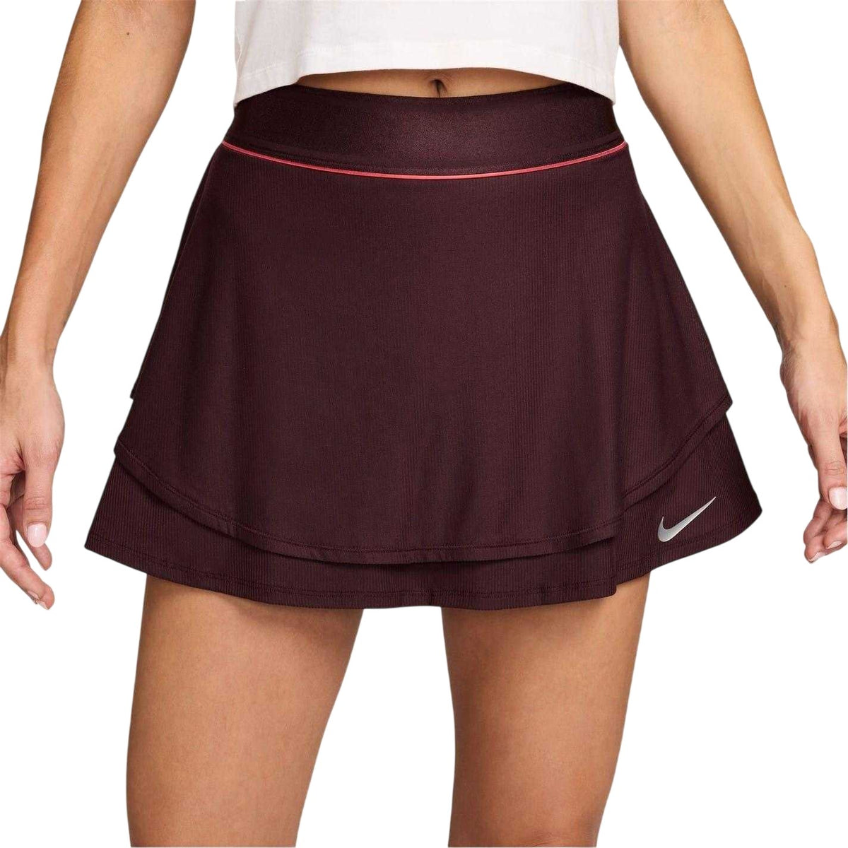 Burgundy - Front - Nike Womens-Ladies New York Grand Slam Fitted Skirt