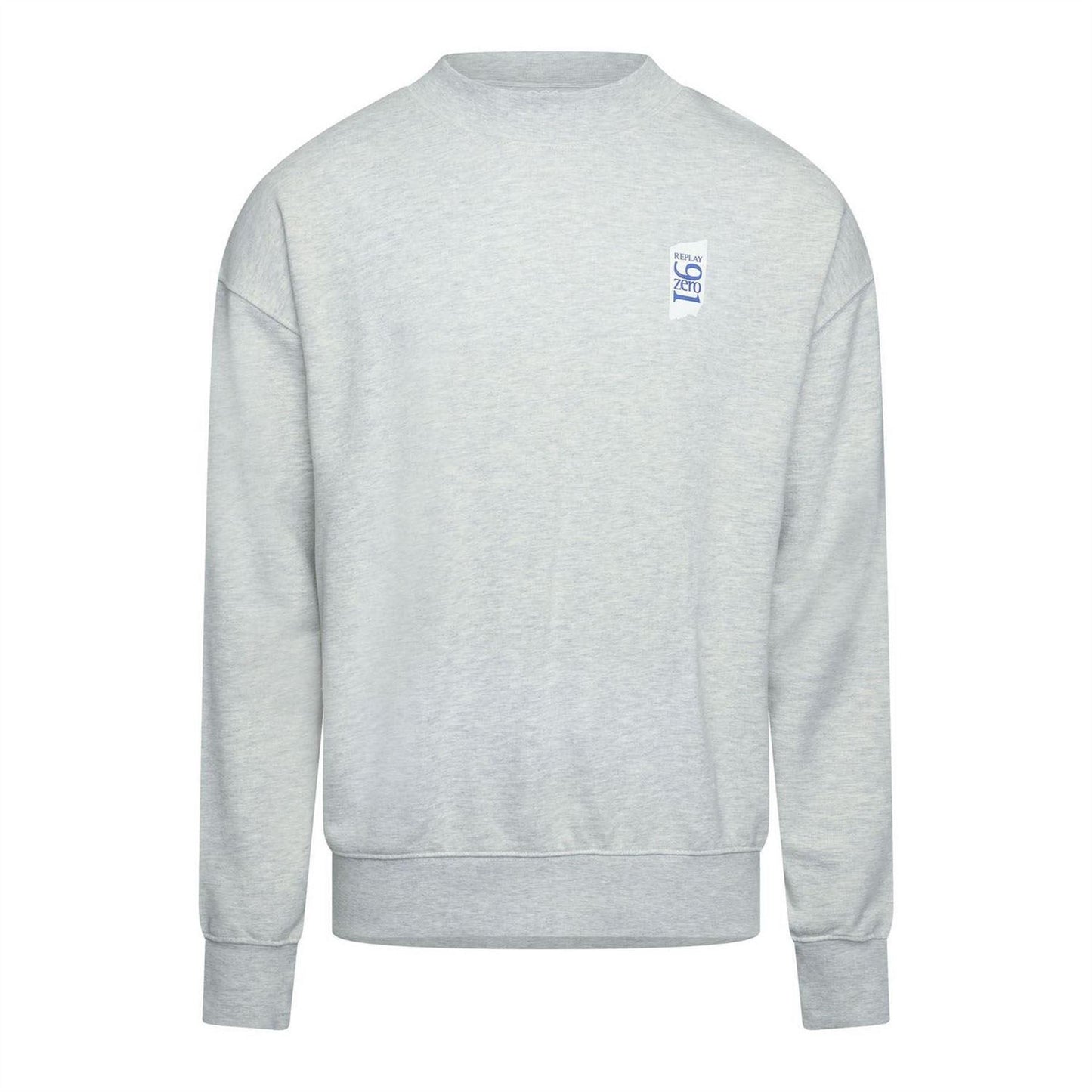 Grey - Front - Replay Mens Cotton Relaxed Fit Sweatshirt