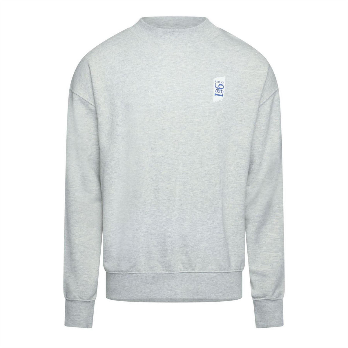 Grey - Front - Replay Mens Cotton Relaxed Fit Sweatshirt