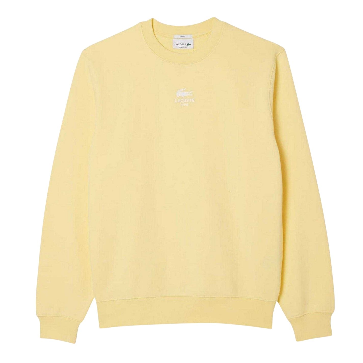 Yellow - Front - Lacoste Unisex Adult Logo Fleece Sweatshirt