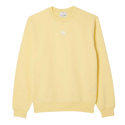 Yellow - Front - Lacoste Unisex Adult Logo Fleece Sweatshirt