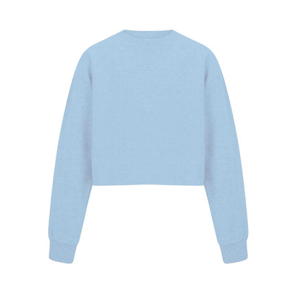 Blue - Front - Miso Womens-Ladies Relaxed Fit Crop Sweatshirt