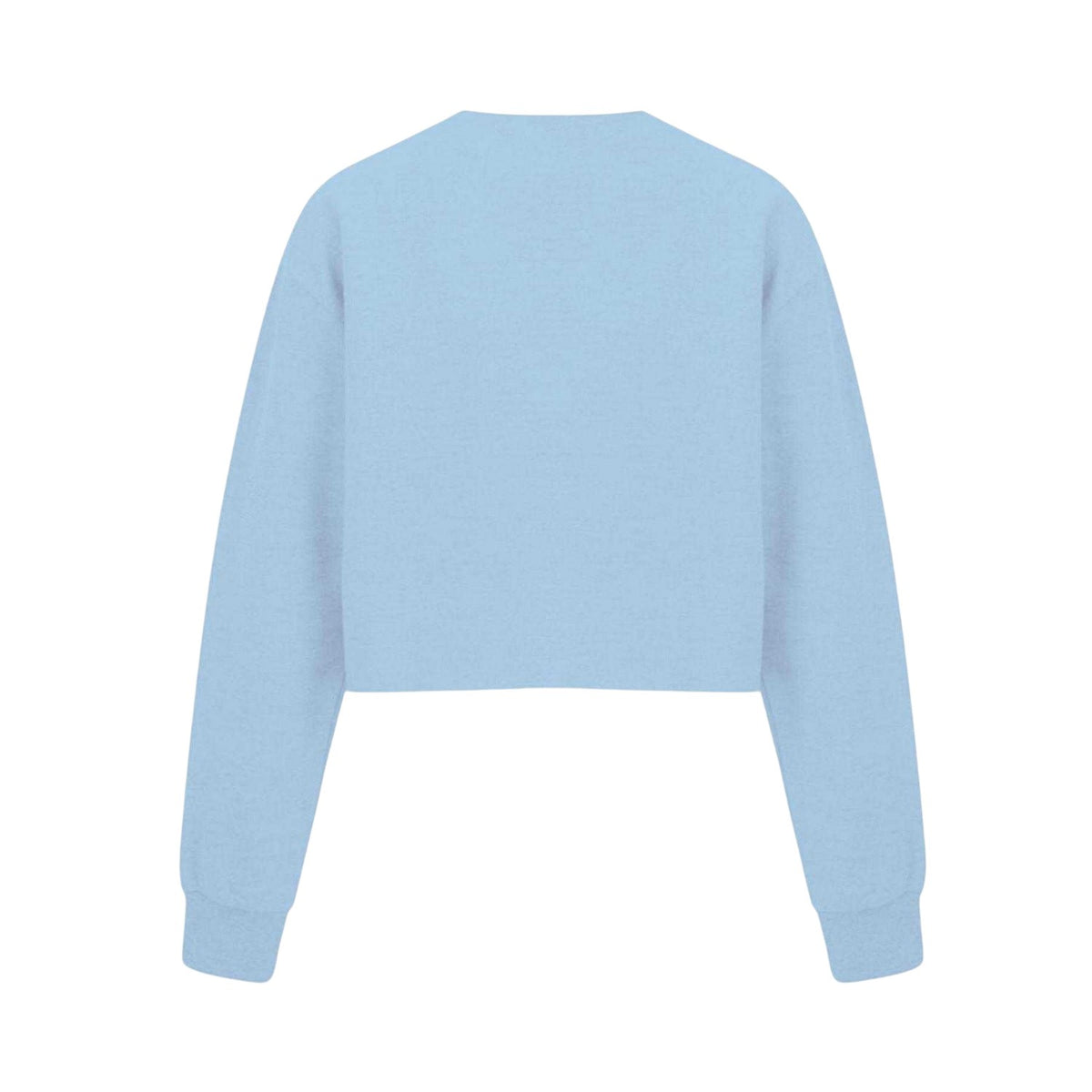 Blue - Back - Miso Womens-Ladies Relaxed Fit Crop Sweatshirt
