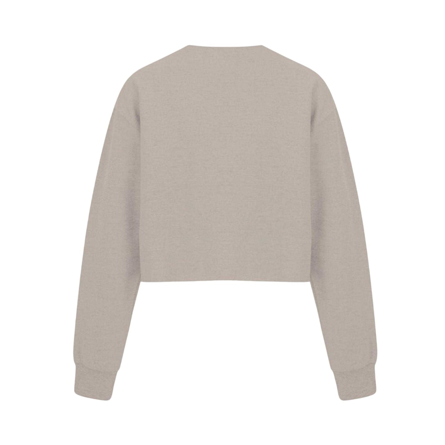 Sand - Back - Miso Womens-Ladies Relaxed Fit Crop Sweatshirt