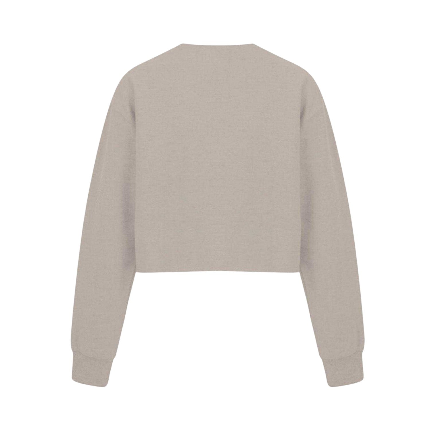 Sand - Back - Miso Womens-Ladies Relaxed Fit Crop Sweatshirt