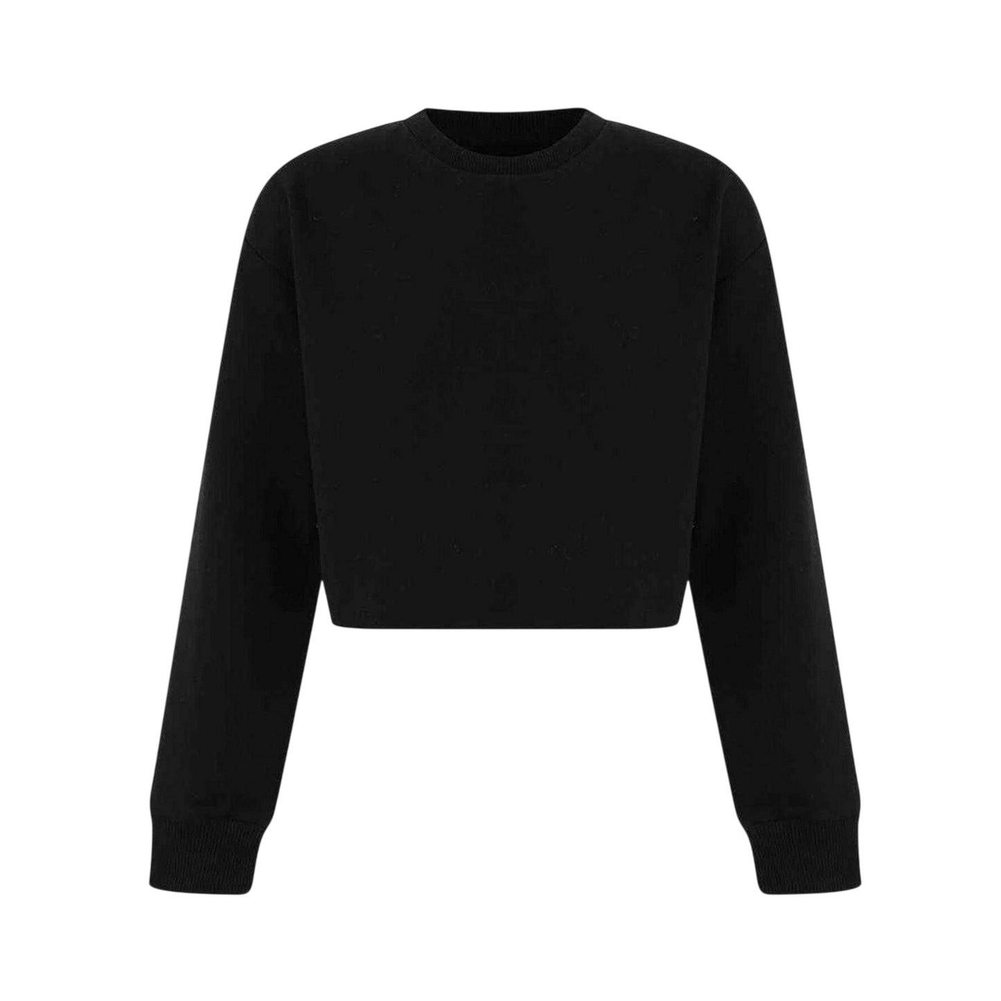 Black - Front - Miso Womens-Ladies Relaxed Fit Crop Sweatshirt