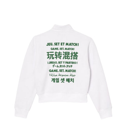 White - Back - Lacoste Womens-Ladies Jeu Set Et Match Sweatshirt