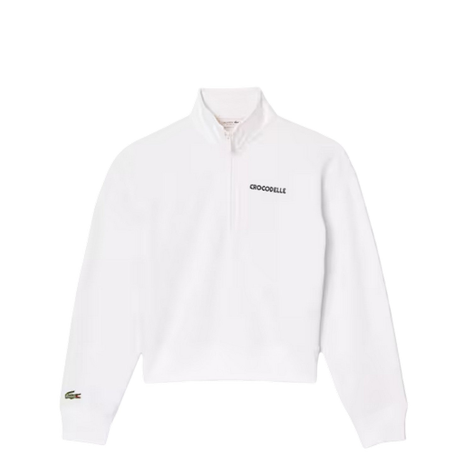 White - Front - Lacoste Womens-Ladies Jeu Set Et Match Sweatshirt