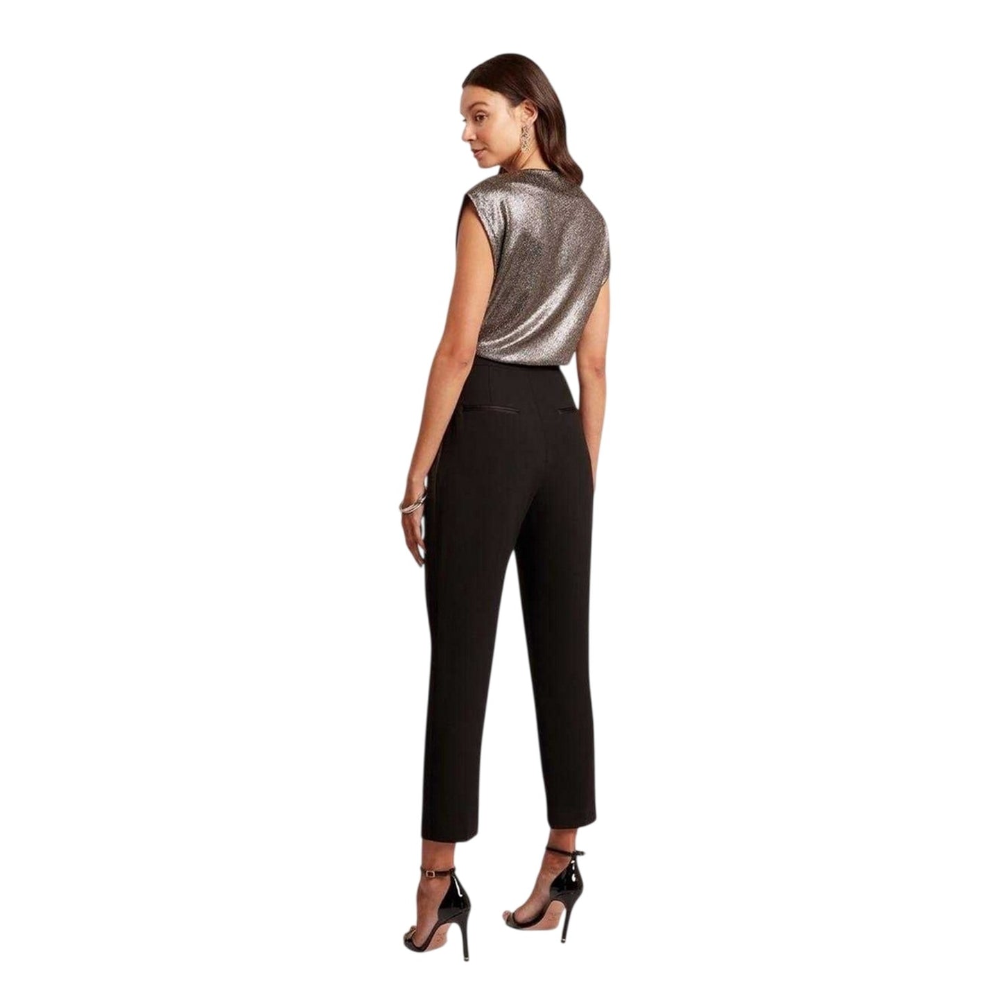 Charcoal - Back - Ted Baker Womens-Ladies Jjesca Metallic Top