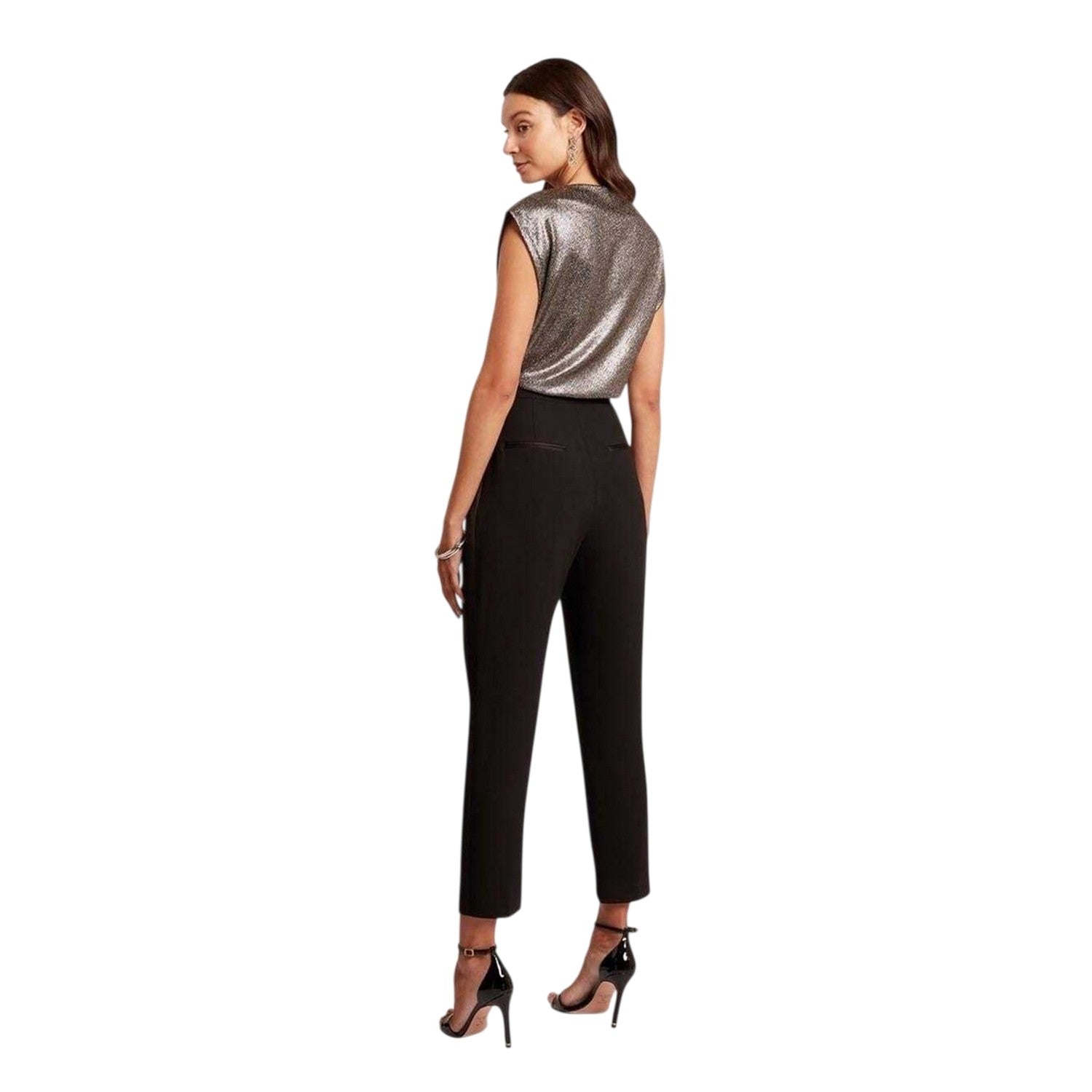 Charcoal - Back - Ted Baker Womens-Ladies Jjesca Metallic Top