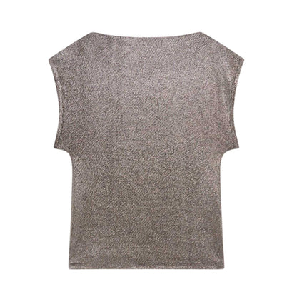 Charcoal - Front - Ted Baker Womens-Ladies Jjesca Metallic Top