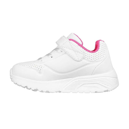 Pink-White - Back - Skechers Girls Street Uno Lite Perforated Trainers