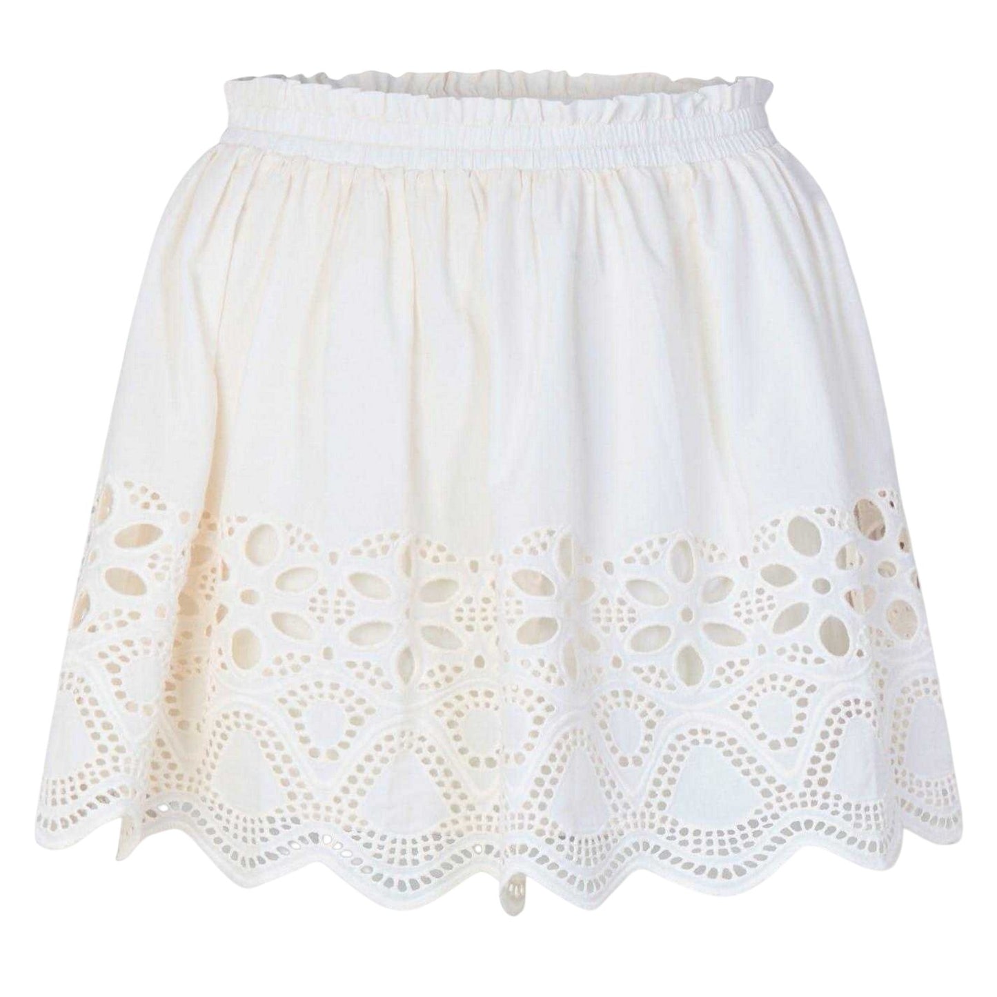Gardenia - Front - Edited Womens-Ladies Quella Broderie Mini Skirt
