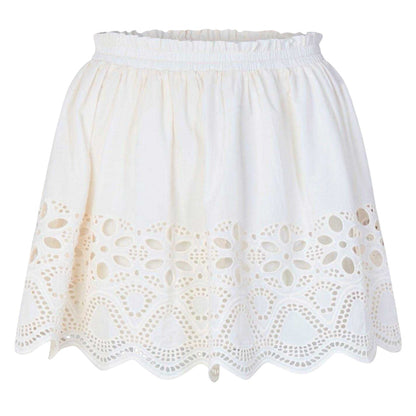 Gardenia - Front - Edited Womens-Ladies Quella Broderie Mini Skirt
