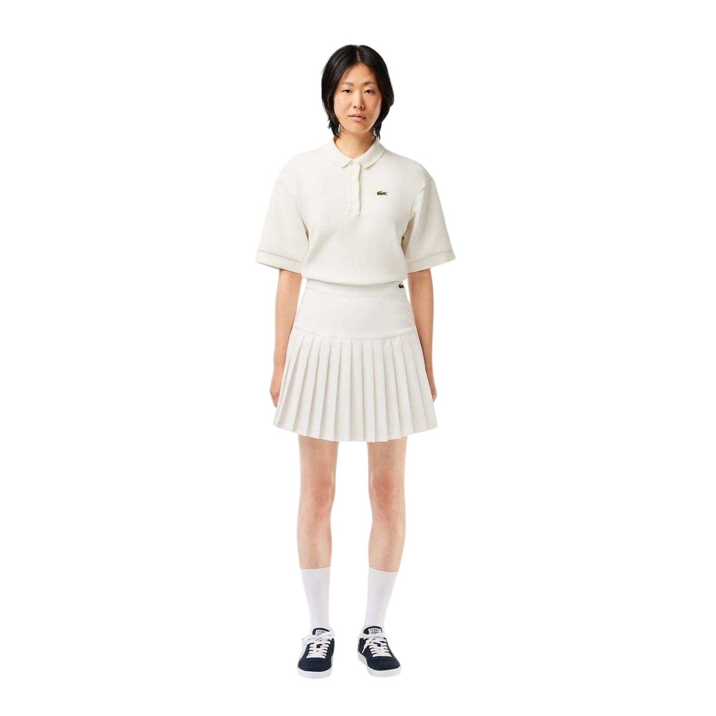 White - Side - Lacoste Womens-Ladies Heritage Mini Skirt
