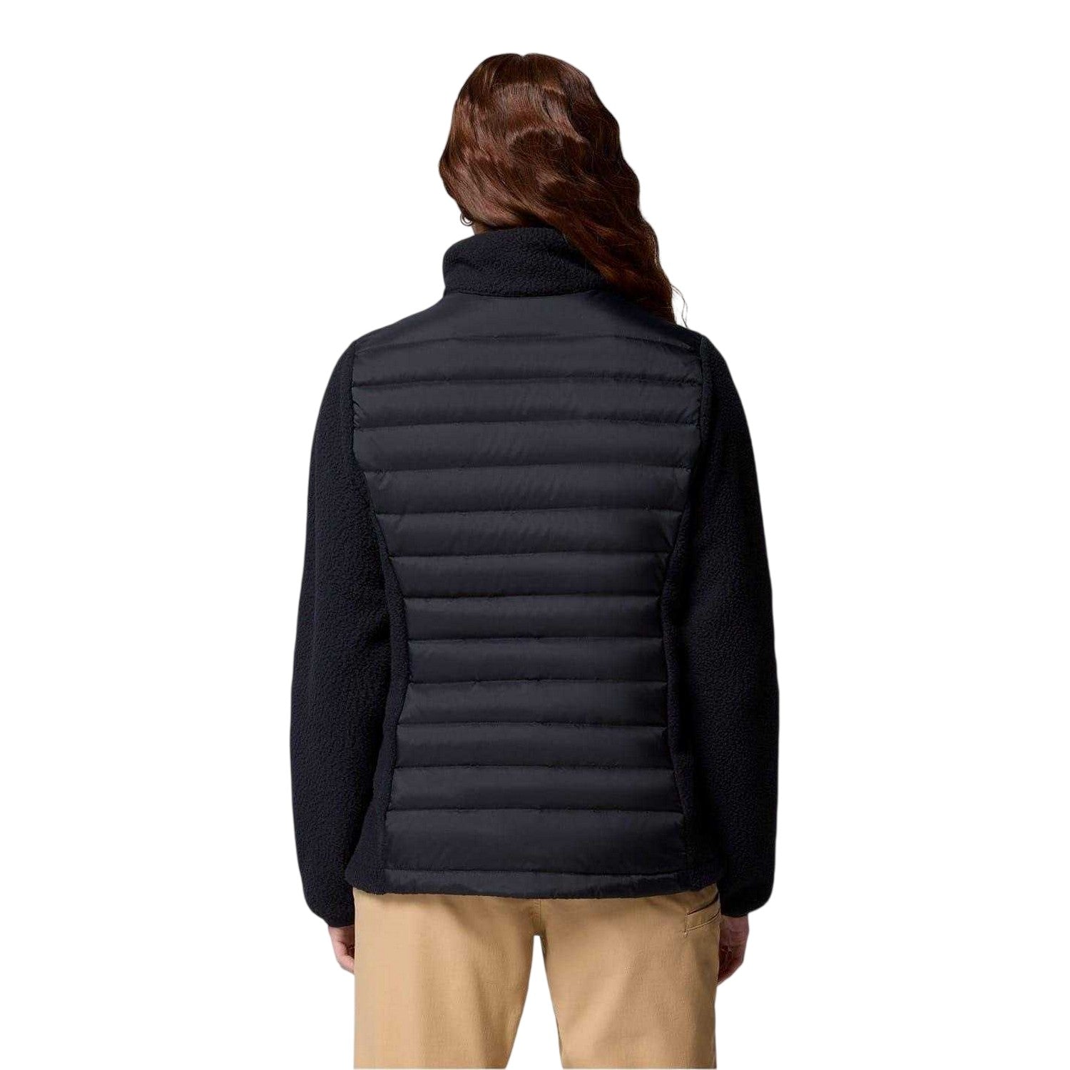Black - Back - Columbia Womens-Ladies Patterned Zip Neck Hybrid Jacket
