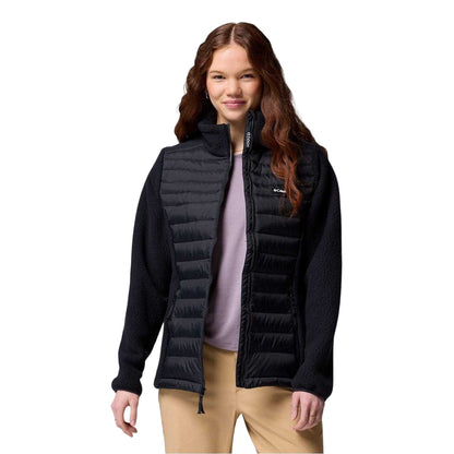 Black - Lifestyle - Columbia Womens-Ladies Patterned Zip Neck Hybrid Jacket