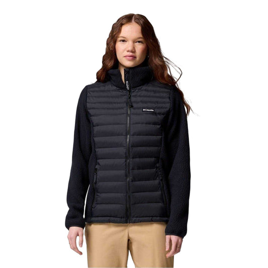 Black - Front - Columbia Womens-Ladies Patterned Zip Neck Hybrid Jacket