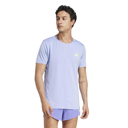 Blue - Side - Adidas Womens-Ladies Adizero Performance T-Shirt
