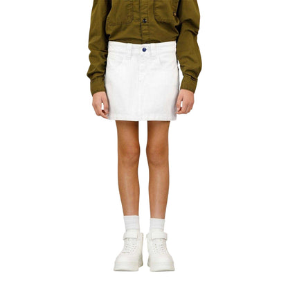 White - Front - G-Star Girls Denim Mini Skirt