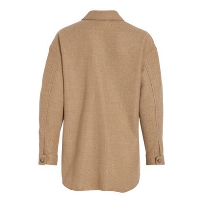 Tigers Eye - Back - Enhance Womens-Ladies Long-Sleeved Shacket