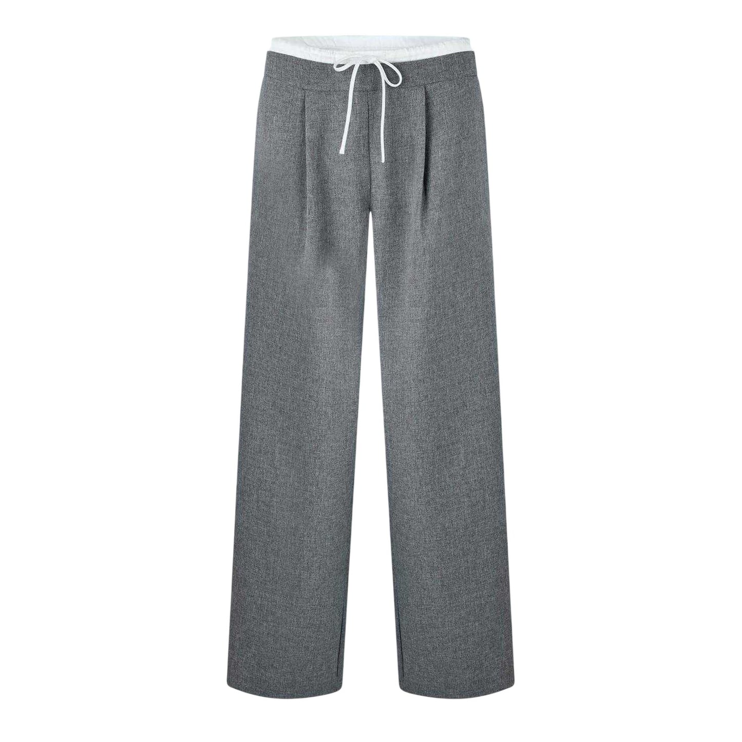 Grey Marl - Front - Jack Wills Womens-Ladies Wide Leg Chinos