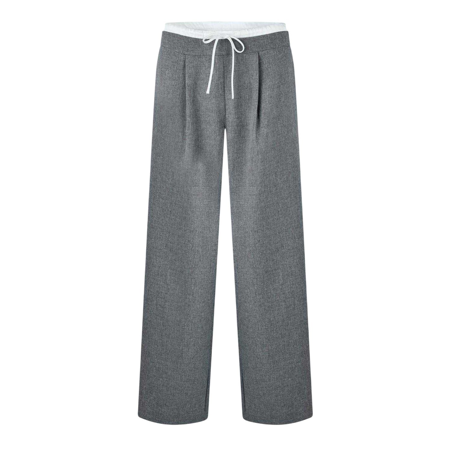 Grey Marl - Front - Jack Wills Womens-Ladies Wide Leg Chinos