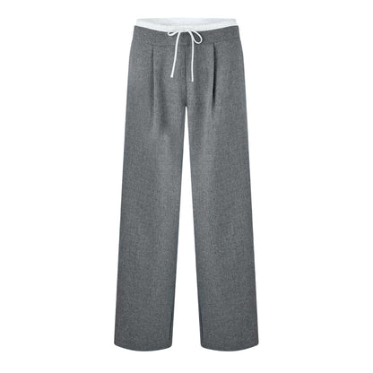 Grey Marl - Front - Jack Wills Womens-Ladies Wide Leg Chinos
