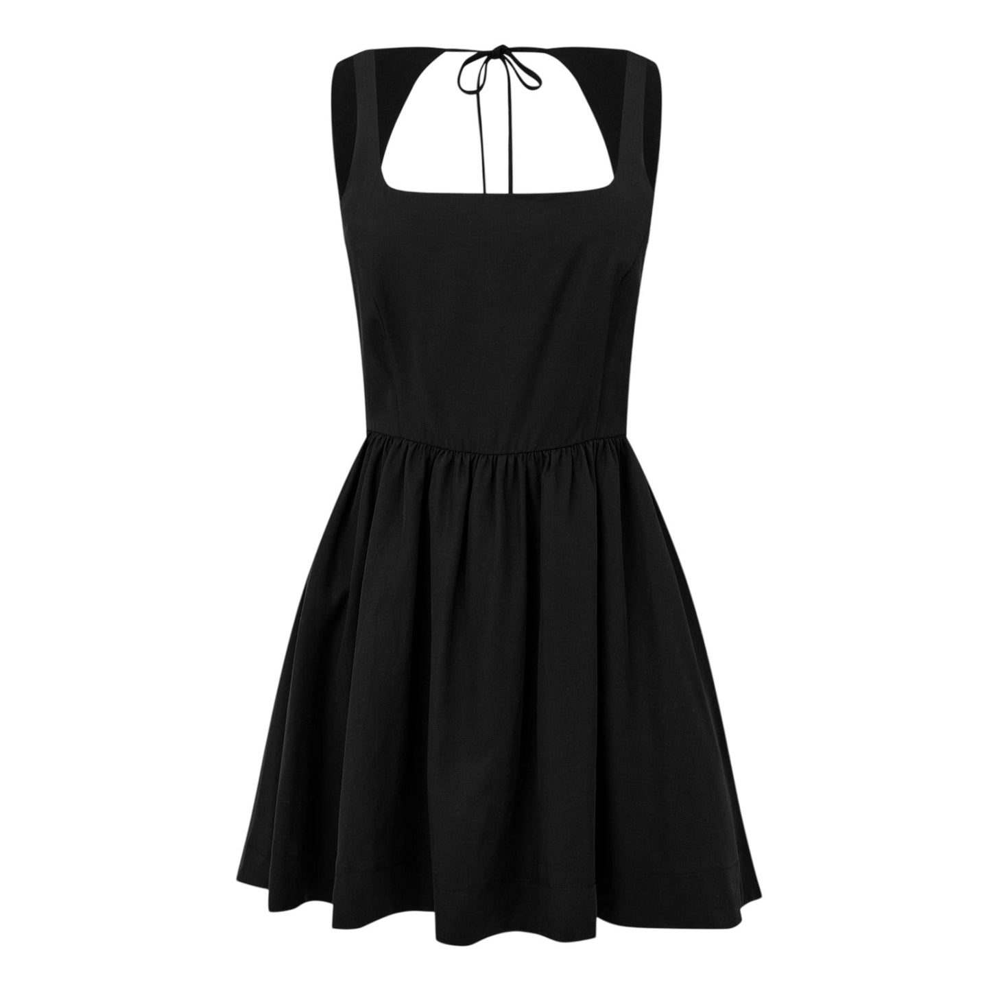 Black - Front - Jack Wills Womens-Ladies Square Neck Skater Dress