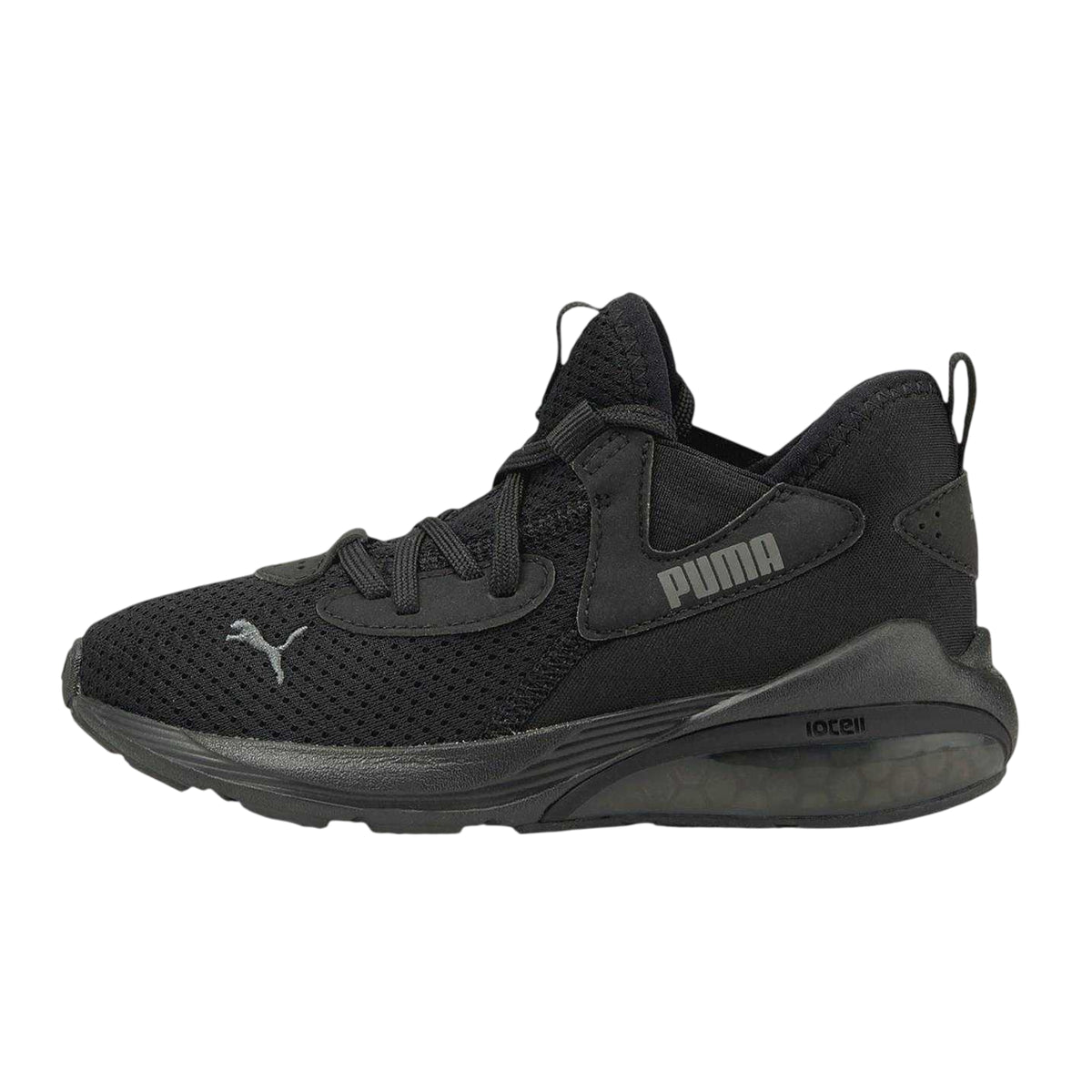 Black - Back - Puma Boys Flat Trainers
