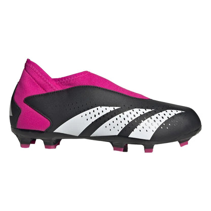 Black - Front - Adidas Childrens-Kids Predator Accuracy 3 Firm Ground Boots