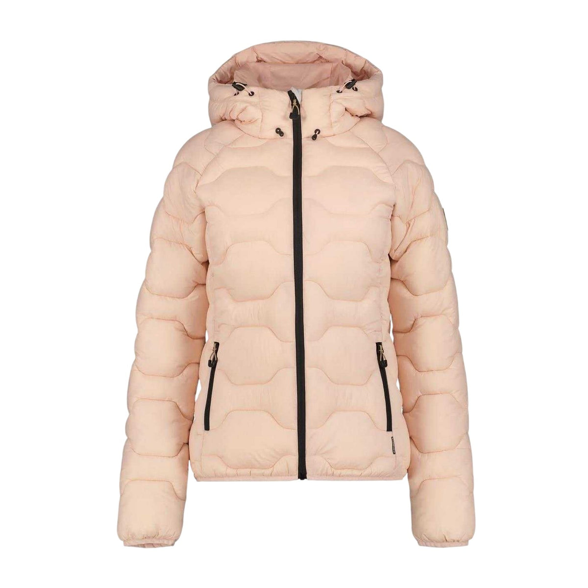Baby Pink - Front - Icepeak Womens-Ladies Patterned Full Zip Puffer Jacket