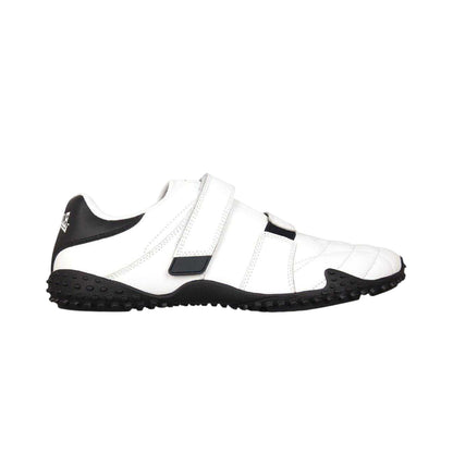 White-Navy - Lifestyle - Lonsdale Childrens-Kids Fulham Leather Flat Trainers