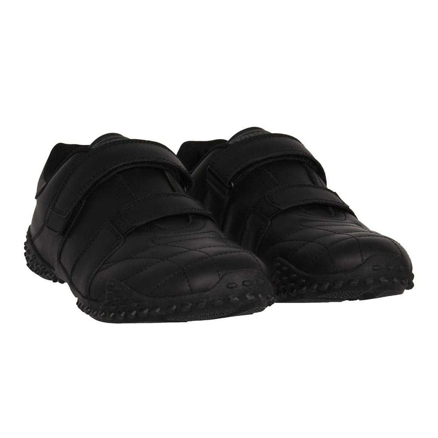 Black - Front - Lonsdale Childrens-Kids Fulham Leather Flat Trainers