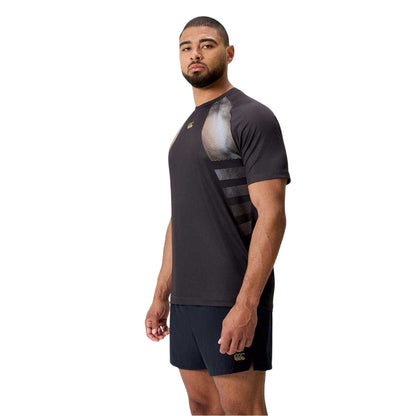 Black - Lifestyle - Canterbury Mens Tempo Logo Regular Raglan T-Shirt