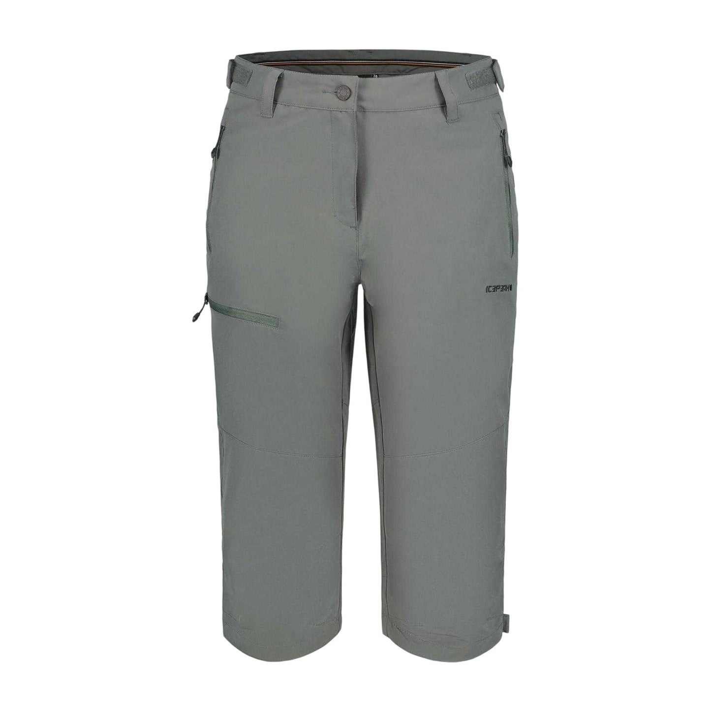 Dark Olive - Front - Icepeak Womens-Ladies Beattie Straight Cargo Trousers
