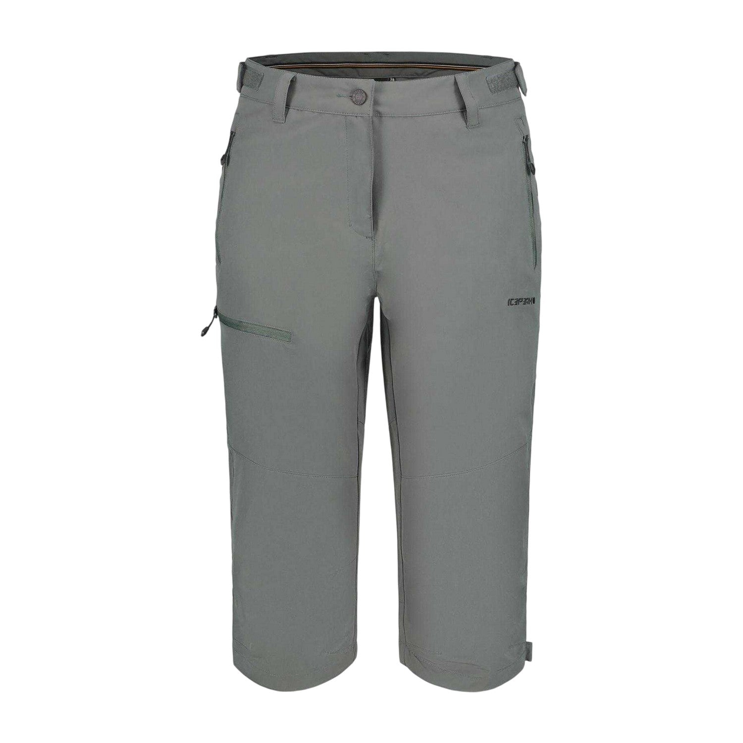 Dark Olive - Front - Icepeak Womens-Ladies Beattie Straight Cargo Trousers