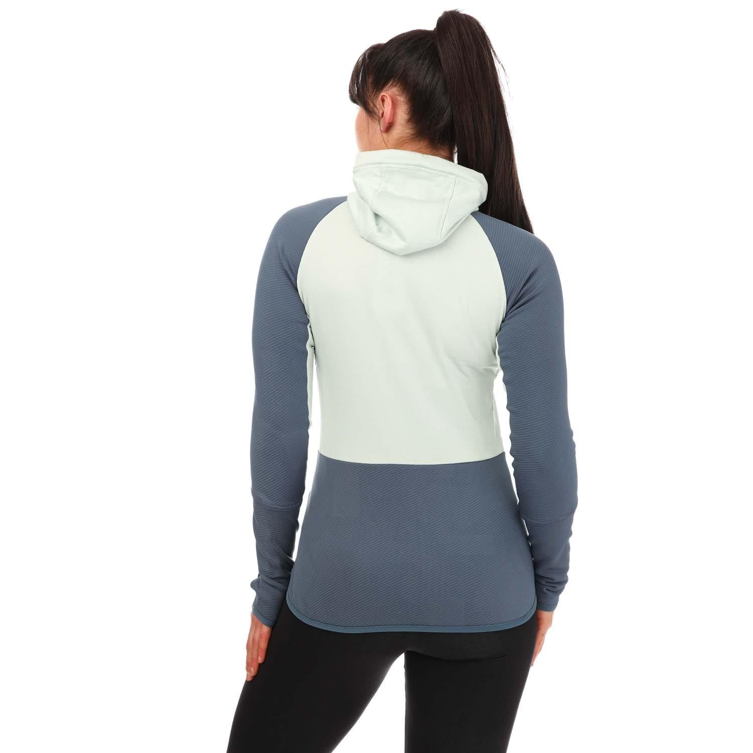 Green - Back - Adidas Womens-Ladies Terrex Tech Fleece Zipped Hoodie