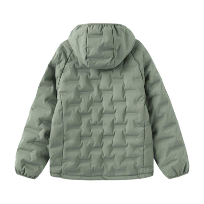 Khaki Green - Back - Karrimor Childrens-Kids Heat Sealed Baffles Puffer Jacket