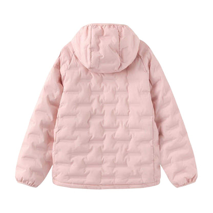 Pink - Back - Karrimor Childrens-Kids Heat Sealed Baffles Puffer Jacket