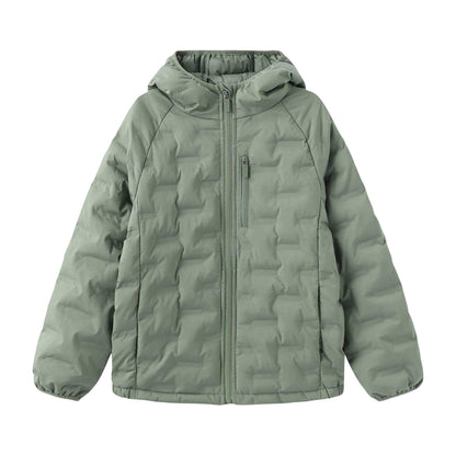 Khaki Green - Front - Karrimor Childrens-Kids Heat Sealed Baffles Puffer Jacket