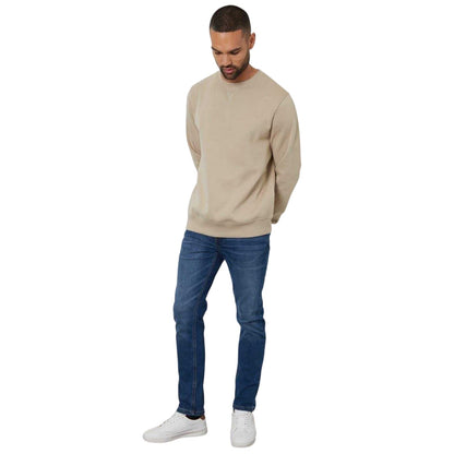 New Stone - Lifestyle - Threadbare Mens Crew Neck Regular Long-Sleeved Sweatshirt