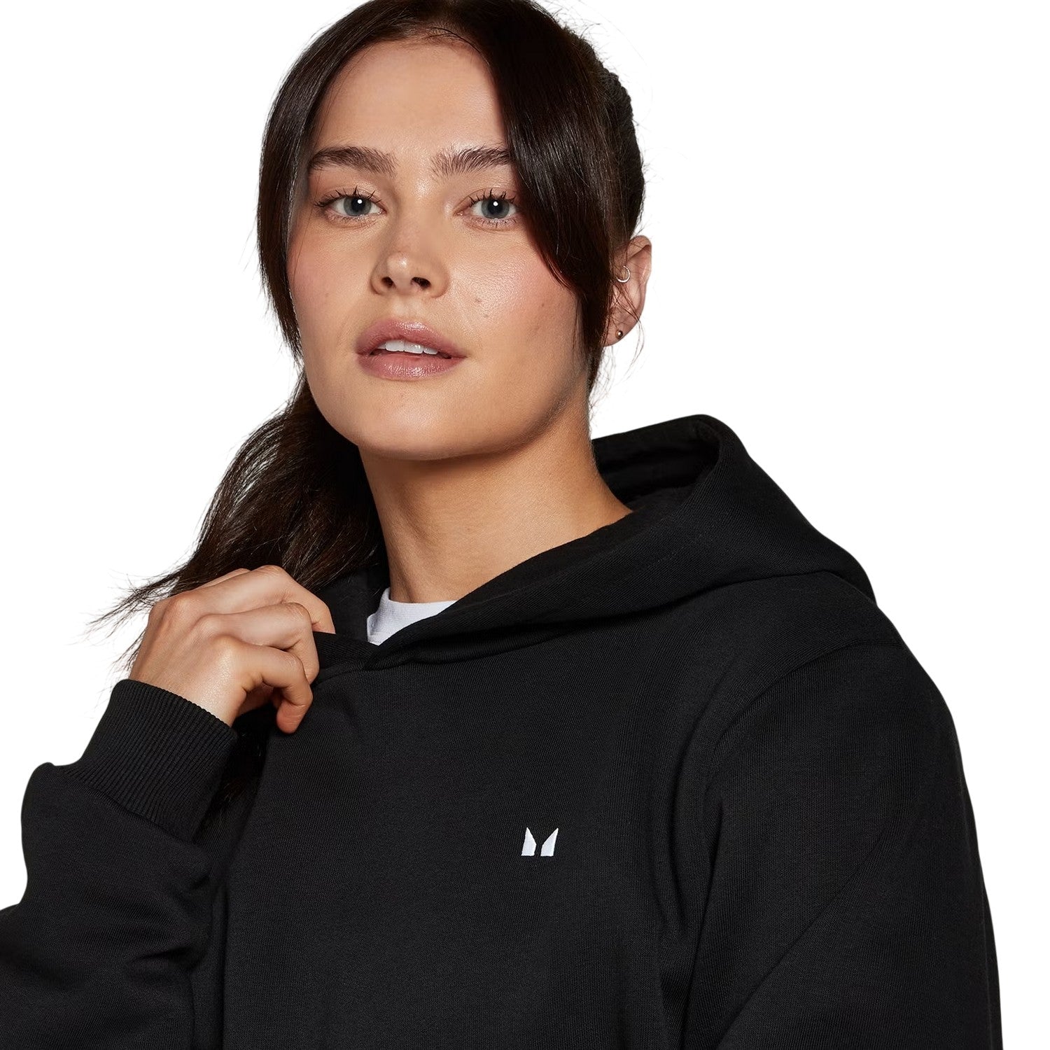 Black - Side - MyProtein Womens-Ladies Regular Hoodie