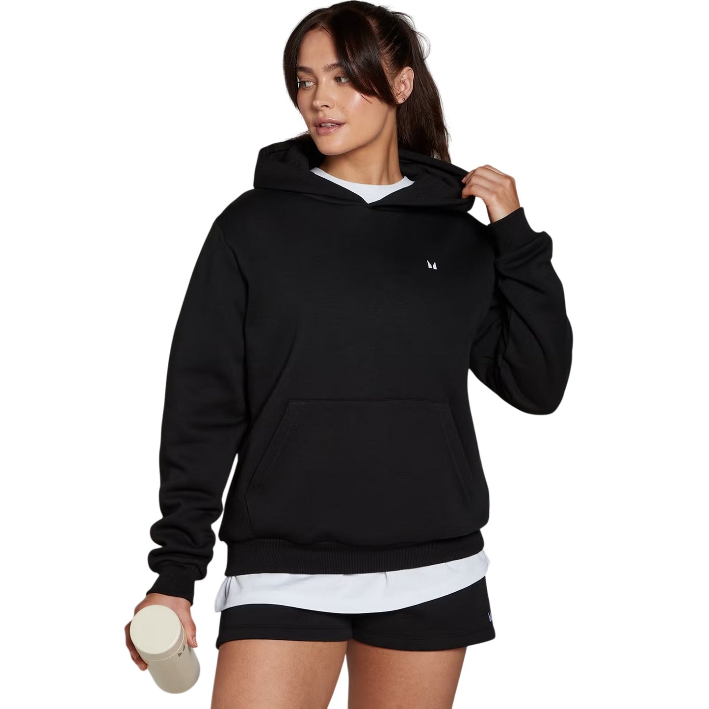 Black - Front - MyProtein Womens-Ladies Regular Hoodie