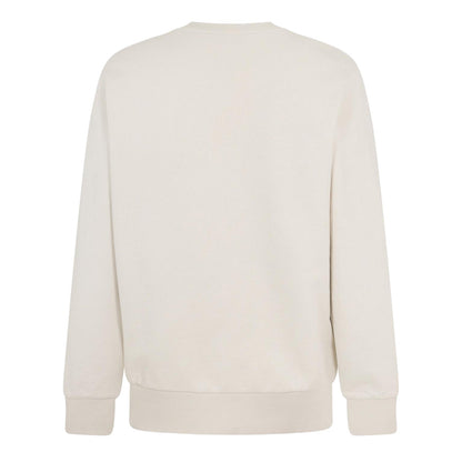 Cream - Back - Boss Mens Soleri 88 Ribbed Crew Neck Sweatshirt