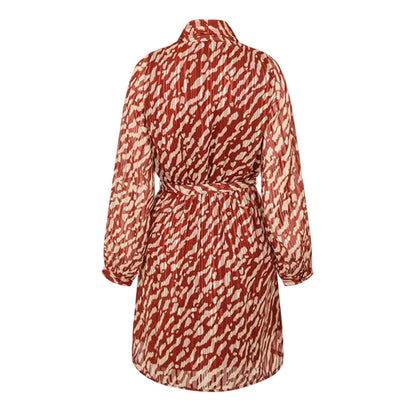 Fired Brick - Back - Vero Moda Womens-Ladies Rie V Neck Wrap Dress