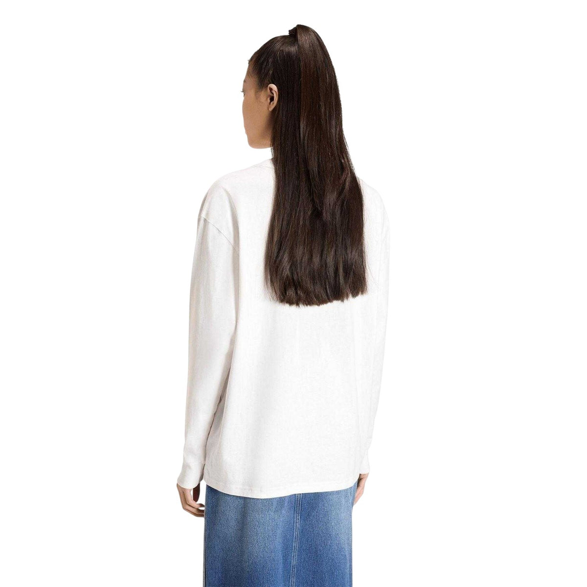 White - Back - Adidas Womens-Ladies Originals Long-Sleeved T-Shirt