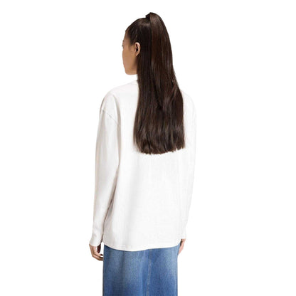 White - Back - Adidas Womens-Ladies Originals Long-Sleeved T-Shirt
