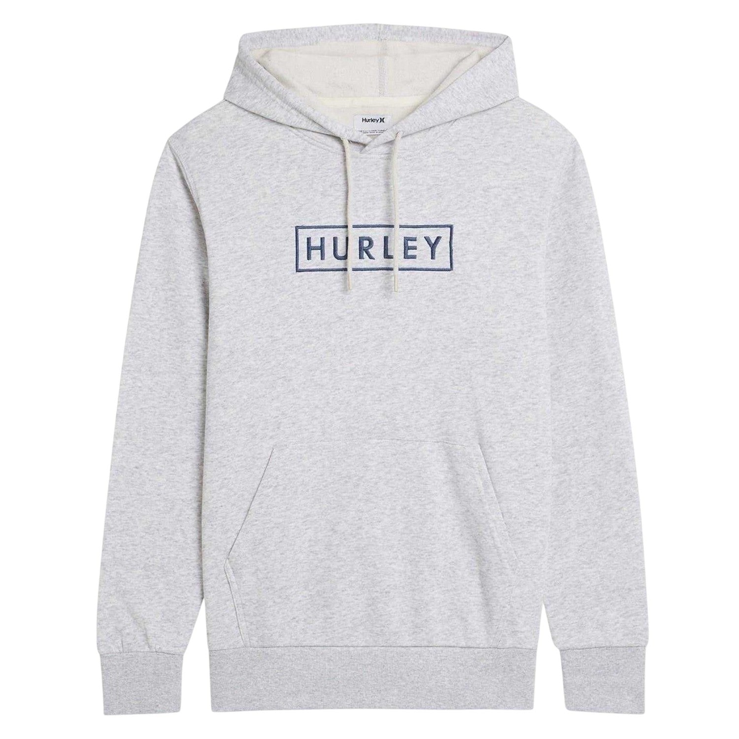 Grey - Front - Hurley Mens Box Logo Fleece Hoodie
