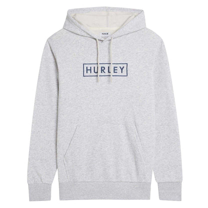 Grey - Front - Hurley Mens Box Logo Fleece Hoodie